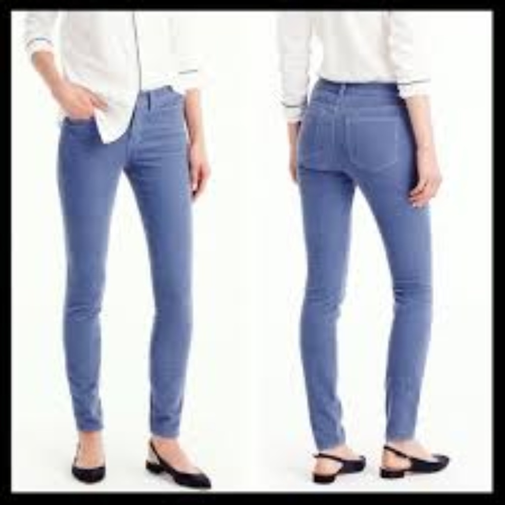 Slate blue Jcrew toothpick corduroy pants